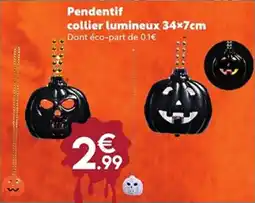 Maxi Bazar Pendentif collier lumineux 34×7cm offre