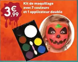 Maxi Bazar Kit de maquillage avec 7 couleurs et 1 applicateur double offre