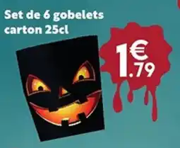 Maxi Bazar Set de 6 gobelets carton offre
