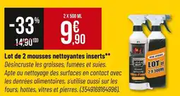 Bricorama Helvet Lot de 2 mousses nettoyantes inserts offre