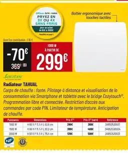 Bricorama Sauter Radiateur TAHUAL offre