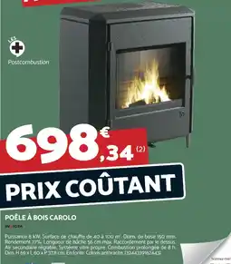Bricomarché IN ICTA Poêle à bois carolo offre