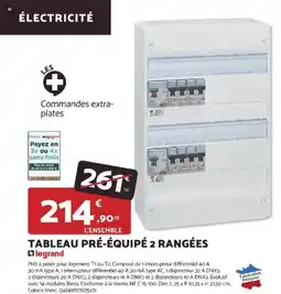 Bricomarché LEGRAND Tableau pré-équipé 2 rangées offre