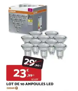 Bricomarché OSRAM Lot de 10 ampoules led offre
