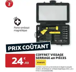 Bricomarché STANLEY Coffret vissage serrage 40 pièces offre
