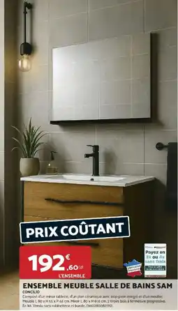 Bricomarché CONCILIO Ensemble meuble salle de bains sam offre