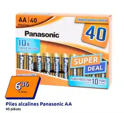 Action Piles alcalines Panasonic AA offre