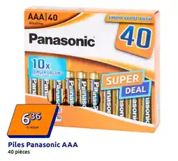 Action Piles Panasonic AAA 40 pièces offre