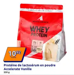 Action Protéine de lactosérum en poudre Accelerate Vanille offre