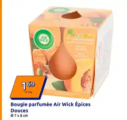 Action Bougie parfumée air wick épices douces offre