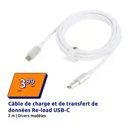Action Câble de charge et de transfert de données Re-load USB-C offre