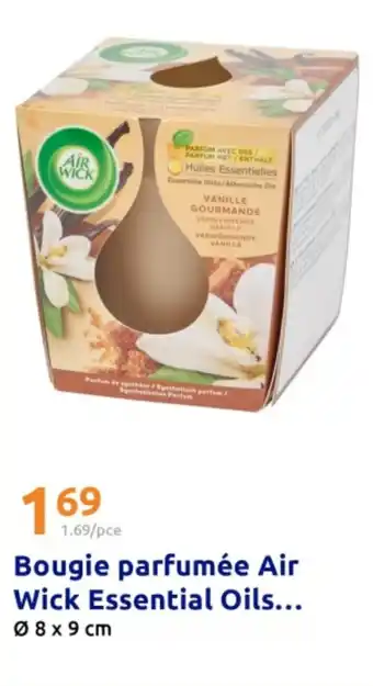 Action Bougie parfumée air wick essential oils offre