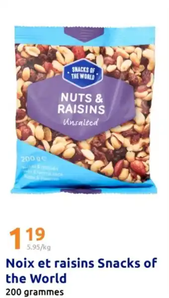 Action Noix et raisins Snacks of the World offre