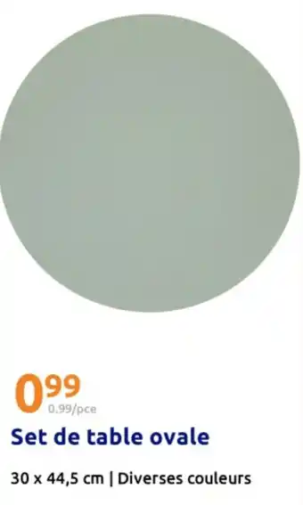 Action Set de table ovale offre