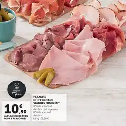 Super U Planche chiffonnade viandes froides offre