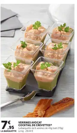 Super U Verrines avocat cocktail de crevettes offre