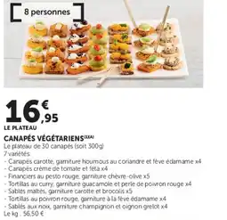 Super U Canapés végétariens offre