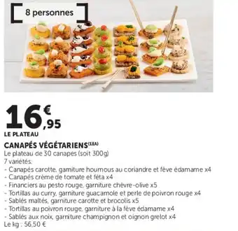 Super U Canapés végétariens offre