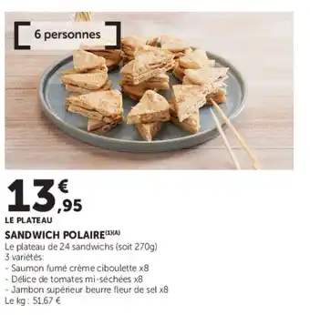 Super U Sandwich polaire offre