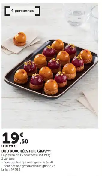 Duo bouchées foie gras