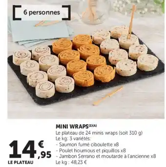 Super U Mini wraps offre
