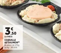 Super U Coquille au saumon offre