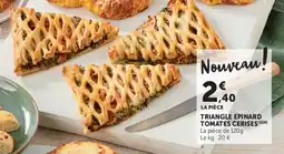 Super U Triangle epinard tomates cerises offre