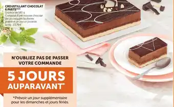 Super U Croustillant chocolat 6 parts offre