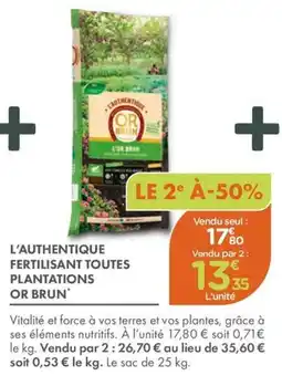 Point Vert L'authentique fertilisant toutes plantations or brun offre