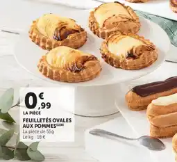 Super U Feuilletés ovales aux pommes offre