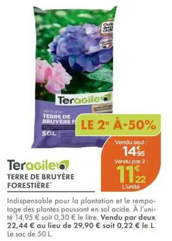 Point Vert TERAGILE Terre de bruyère forestière offre