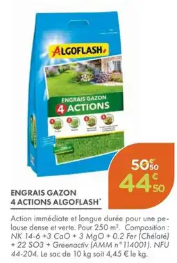 Point Vert ALGOFLASH Engrais gazon 4 actions offre