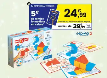 JouéClub GEOMAG Magicube - blocks and cards offre