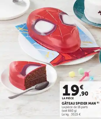 Super U Gâteau spider man offre