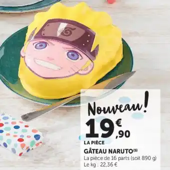 Super U Gâteau naruto offre