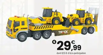 JouéClub Camion transport de véhicules de chantier 1/16ème | 3 ans offre