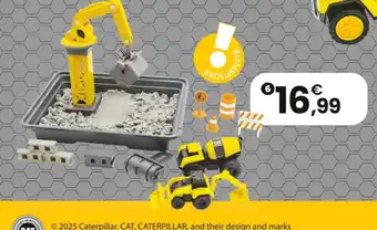 JouéClub CATERPILLAR Cat coffret chantier 2 véhicules et sable cinétique couleur ciment 340g 3 ans offre