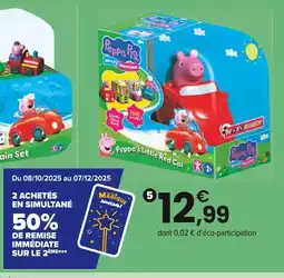 JouéClub Peppa Pig Véhicule et figurine offre
