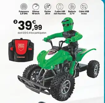 JouéClub Quad avec pilote rc 1/18ème | 6 ans offre