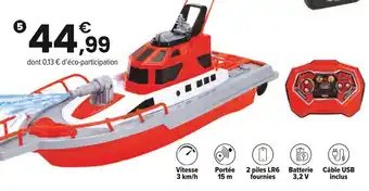 JouéClub Bateau de marin-pompier radiocommandé offre