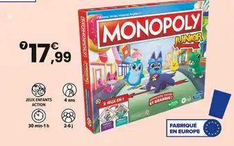 JouéClub Monopoly Junior offre