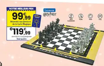 JouéClub HARRY POTTER jeu d’échecs électronique offre