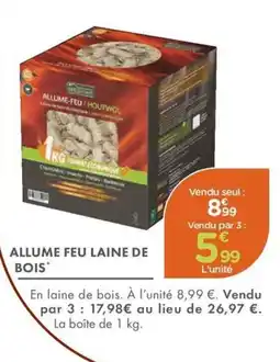 Point Vert Allume feu laine de bois offre