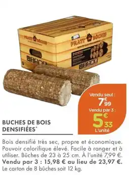 Point Vert Buches de bois densifiées offre