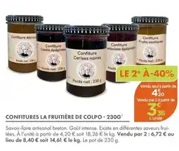 Point Vert Confitures la fruitière de colpo offre