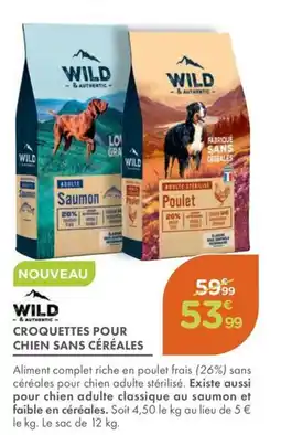Point Vert WILD Croquettes pour chien sans céréales offre