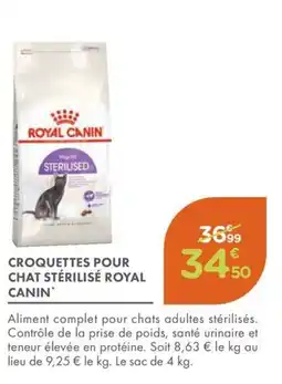 Point Vert ROYAL CANIN Croquettes pour chat stérilisé offre