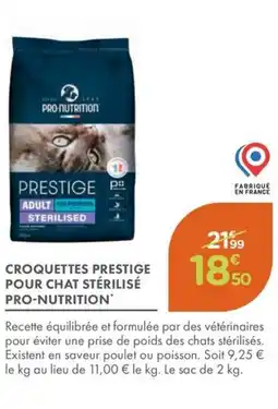 Point Vert Croquettes prestige pour chat stérilisé pro-nutrition* offre