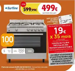 Darty SURFLINE Piano de cuisson SC90CIX2 offre
