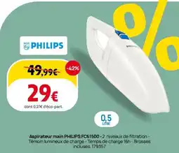 Darty PHILIPS Aspirateur main FC61500- offre